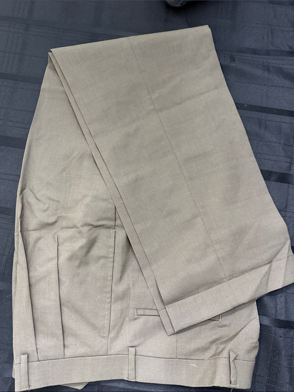 Ralph Lauren Men's Taupe Pleated Dress Pants
